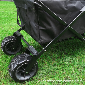 Aucun chariot de chariot de plage de jardin pliant portatif de toit